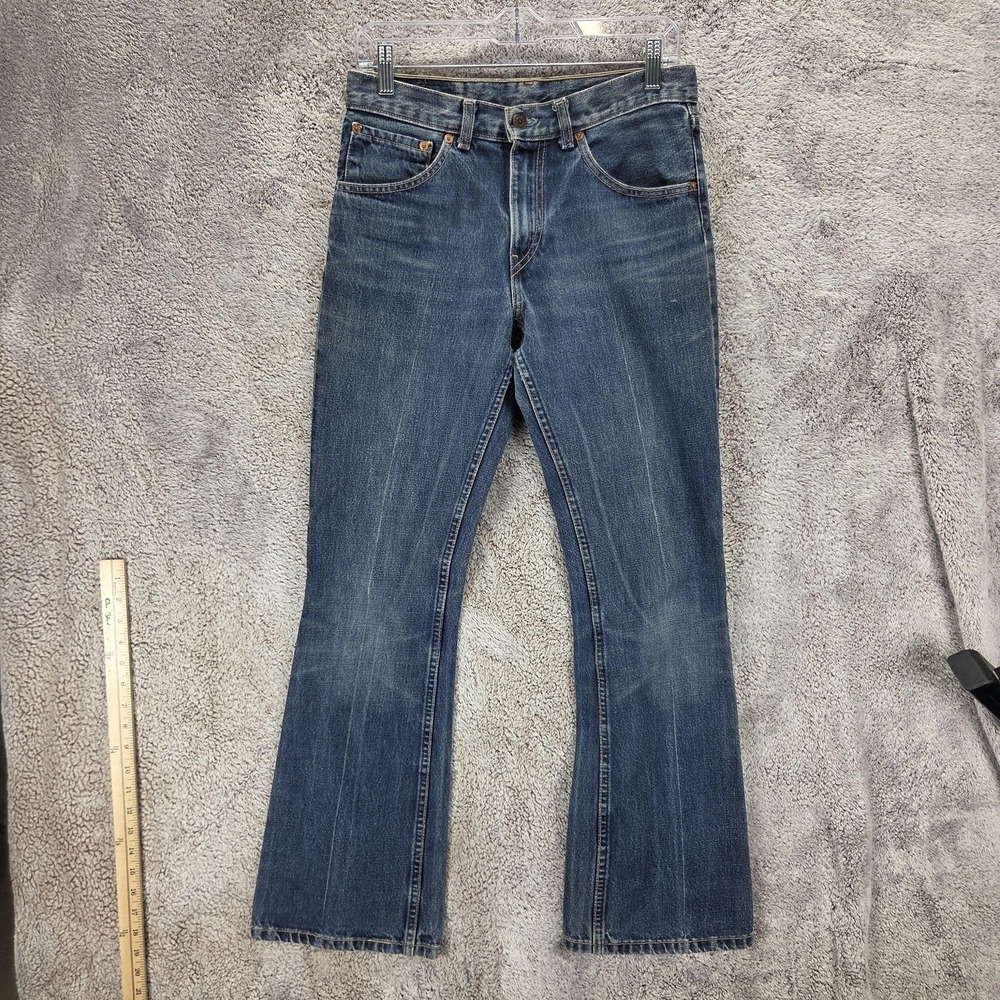 Levis 525 Jeans Womens Blue Mid Rise Bootcut Medium Wash Zip Fly Fits 28x30
